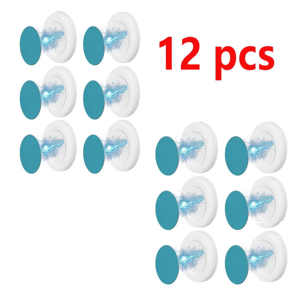 12pcs Magnetic Hooks Wall Mounted Remote Control Magnet Holder Key Anti-Lost Router Socket Organizer Hook Mini Home Storage