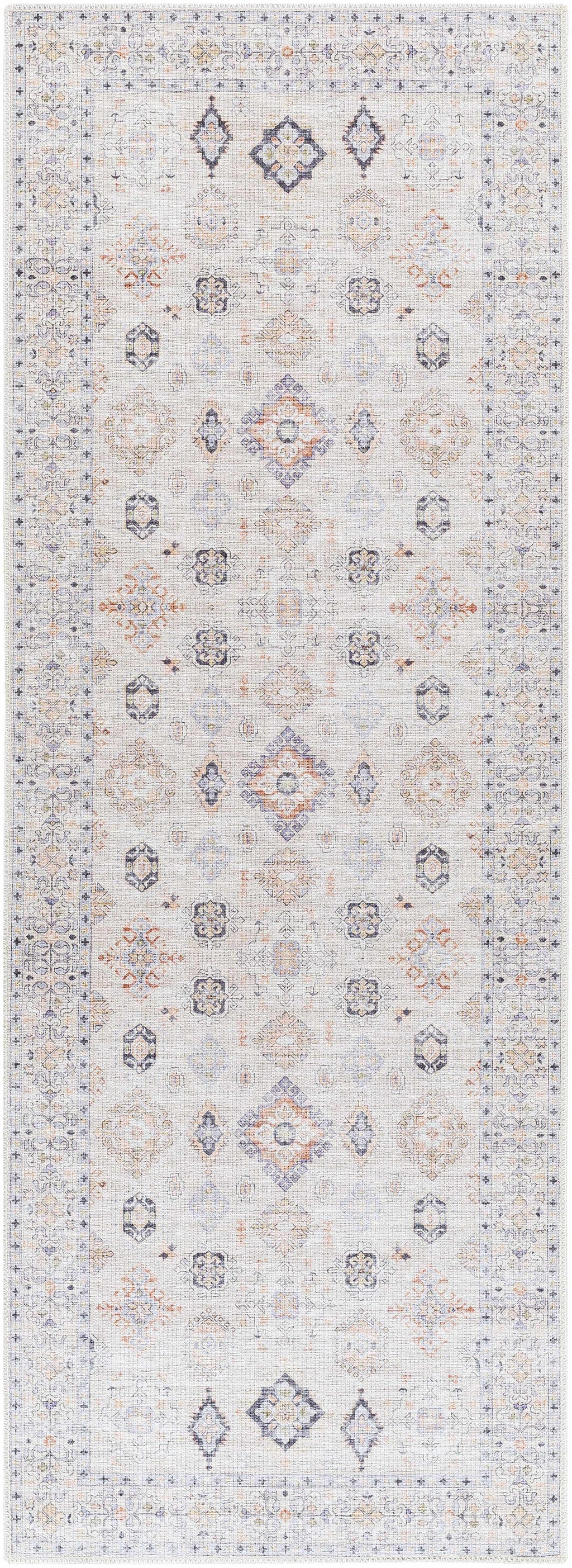 Beige Beckett Washable 7ft Runner Rug - Clearance