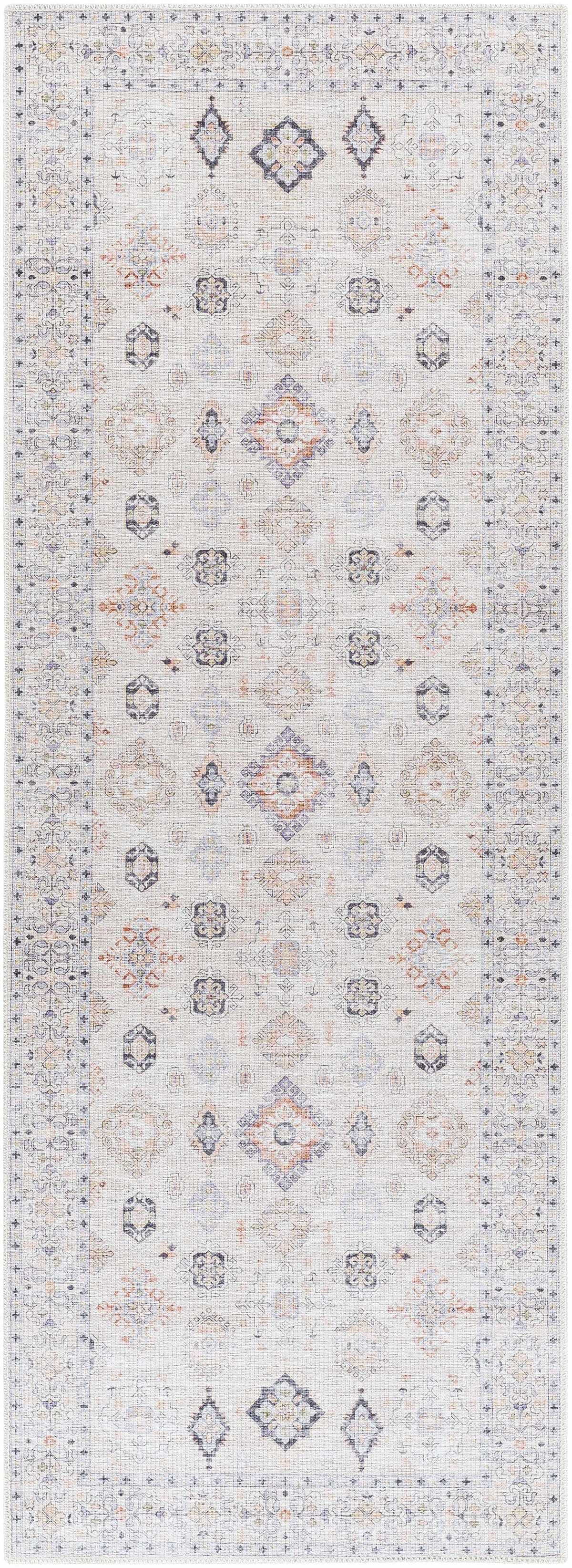 Beige Beckett Washable 7ft Runner Rug - Clearance