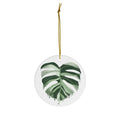 Melting Monstera Albo Ceramic Ornament