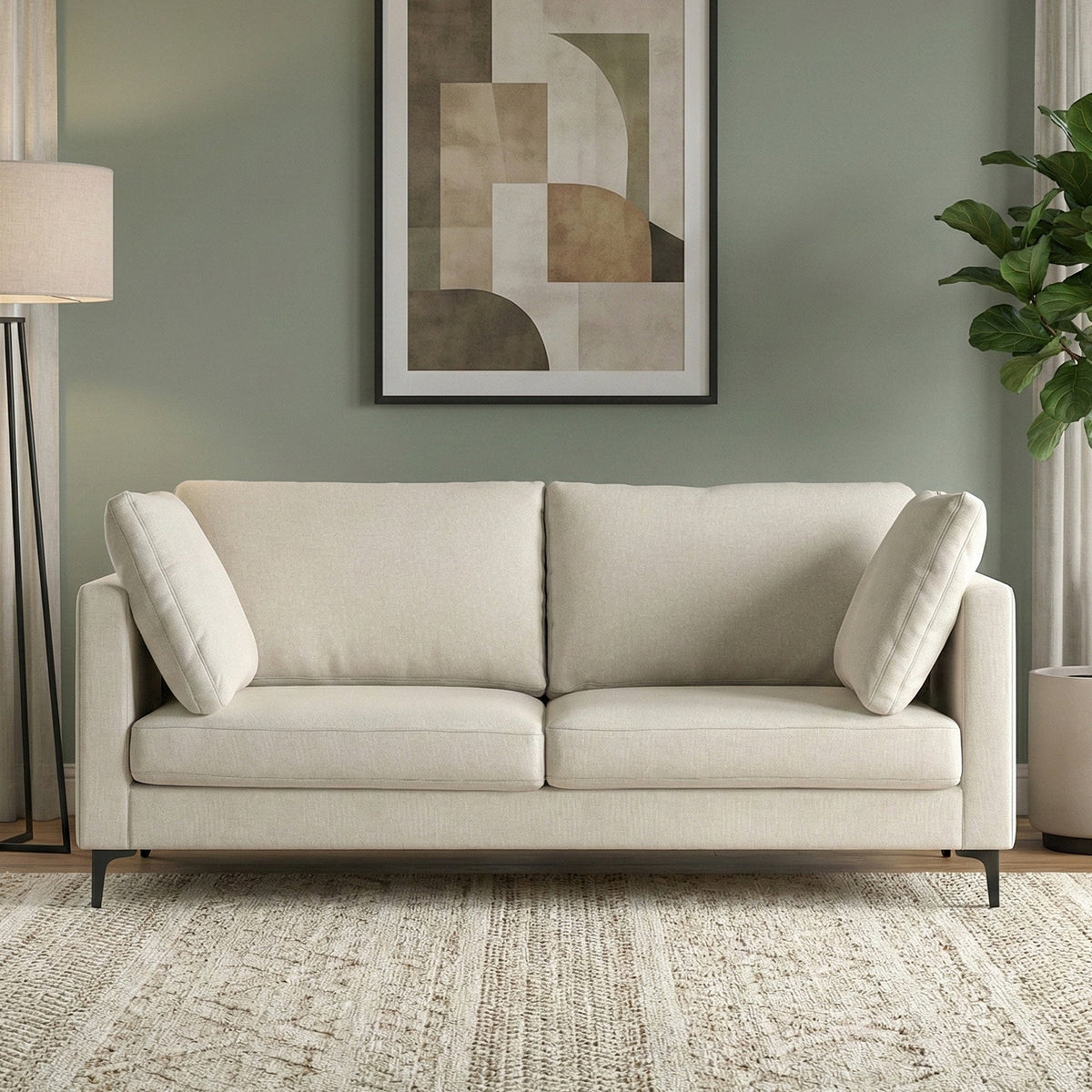 Ava 76 Inch Mid Century Sofa