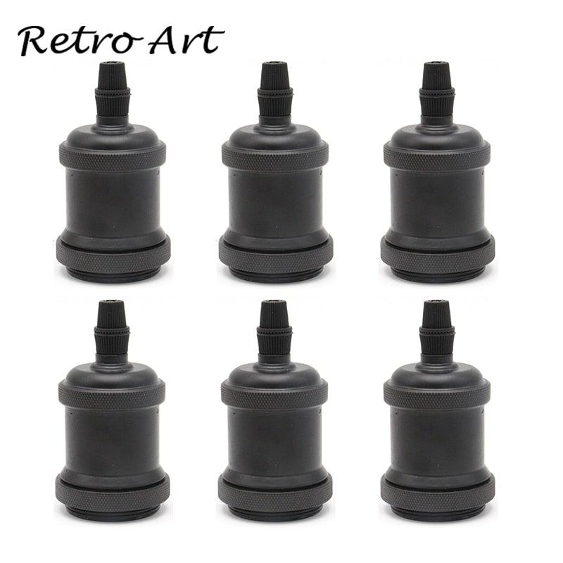 E26/E27 Screw Light Bulb Socket Edison Retro Pendant Lamp Holder Vintage Pendant Light Fitting, Retro Industrial Style E27 Lamp Holder 1 Meter 3-Wire Cord Adjustable Hanging Light Kit DIY Ceramics Bulb Holder