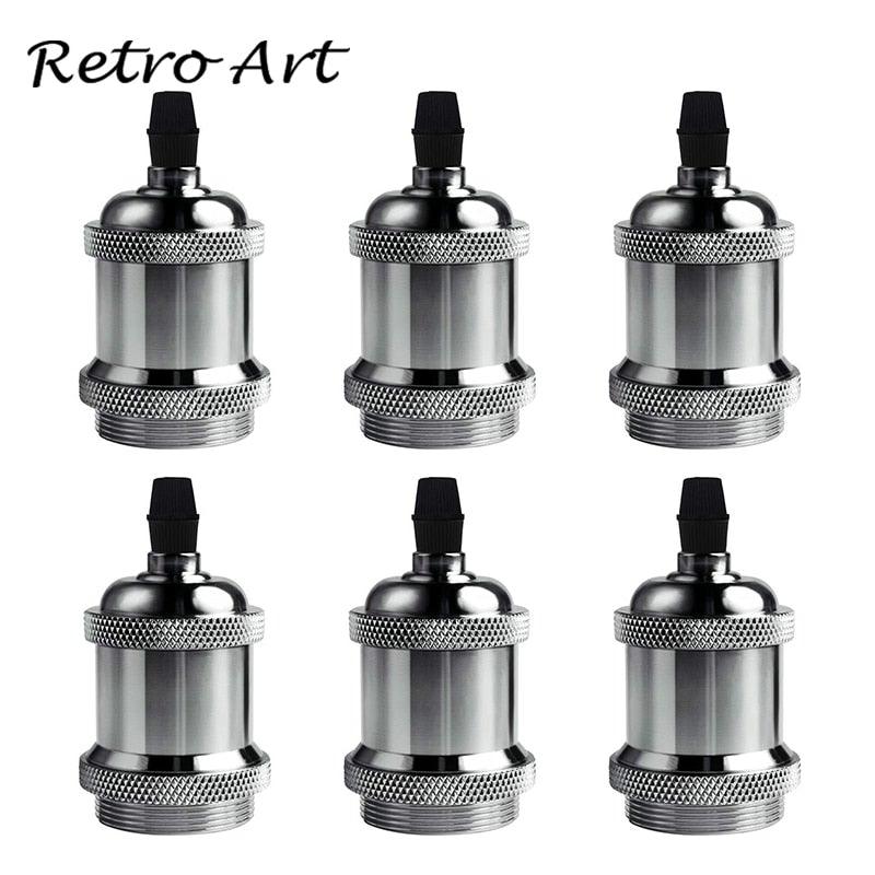 E26/E27 Screw Light Bulb Socket Edison Retro Pendant Lamp Holder Vintage Pendant Light Fitting, Retro Industrial Style E27 Lamp Holder 1 Meter 3-Wire Cord Adjustable Hanging Light Kit DIY Ceramics Bulb Holder