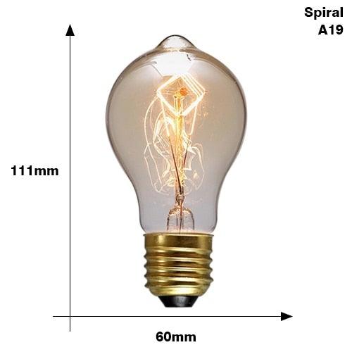 E27 Retro Edison Bulb AC 220V 110V 40W Dimmable Vintage Edison Light bulb ST64 G80 G95 T225 T300 Incandescent Lamp Edison Lamp Bravelight Antique Vintage Light Bulbs, T64 40W 2700K Warm Dimmable, Squirrel Cage Filament Edison Light Bulb for Table Lamp