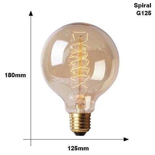 E27 Retro Edison Bulb AC 220V 110V 40W Dimmable Vintage Edison Light bulb ST64 G80 G95 T225 T300 Incandescent Lamp Edison Lamp Bravelight Antique Vintage Light Bulbs, T64 40W 2700K Warm Dimmable, Squirrel Cage Filament Edison Light Bulb for Table Lamp