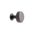Dark Rubbed Bronze "Villa" Cabinet Knobs and Pulls | Fluted Cabinet Hardware