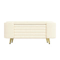 Modern Oval Storage Ottoman With Upholstery