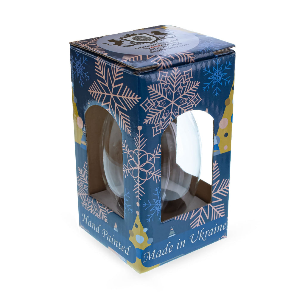 Royal Coronation Mini Glass Egg Ornament 2.9 Inches