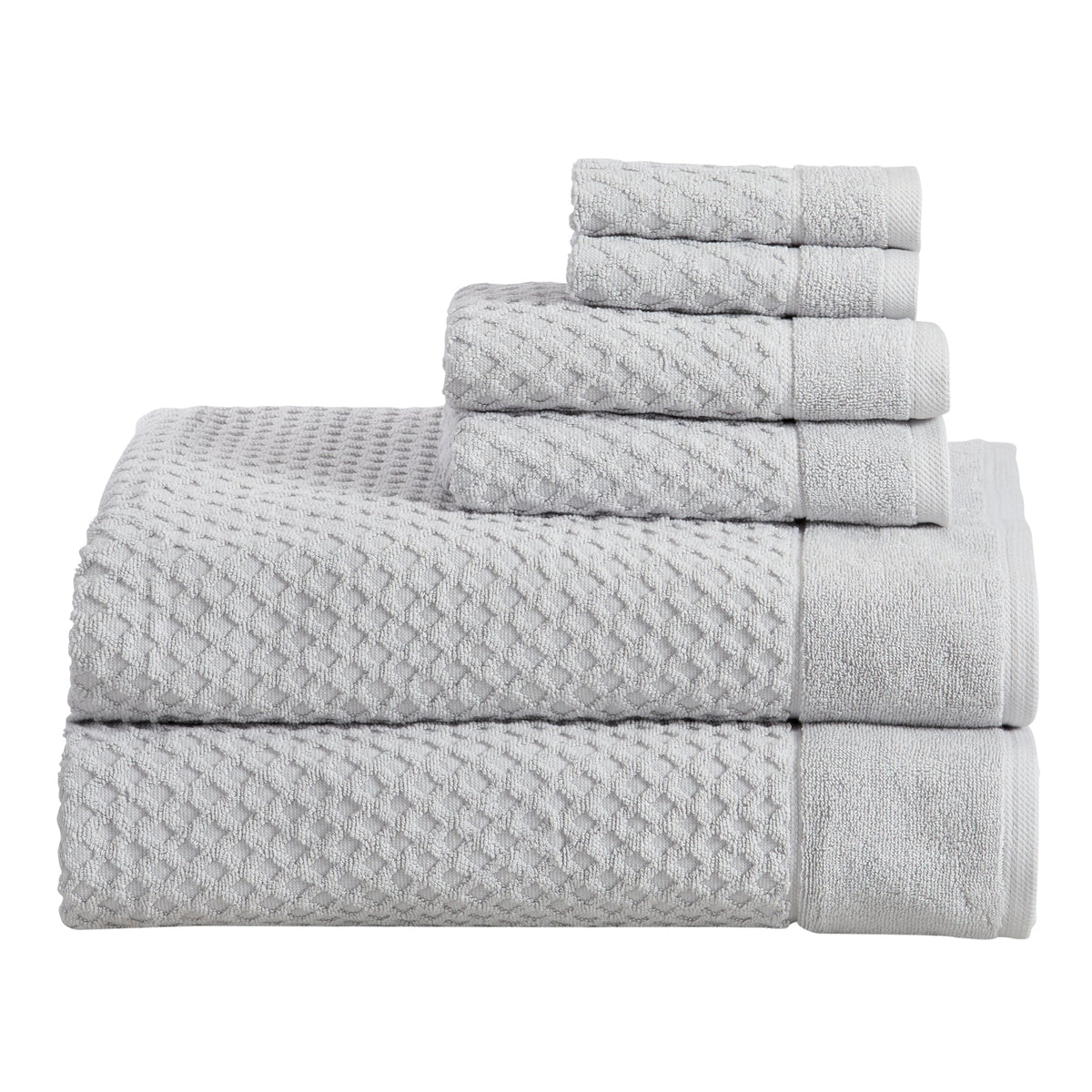 Cotton Diamond Waffle Weave Bath Towel Set - Grayson Collection