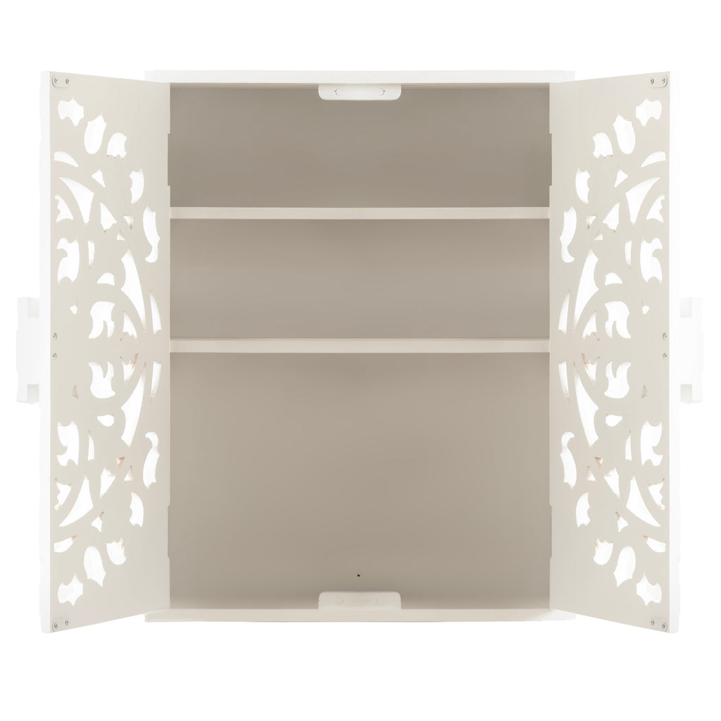 Saanvi Carved Wood Wall Cabinet