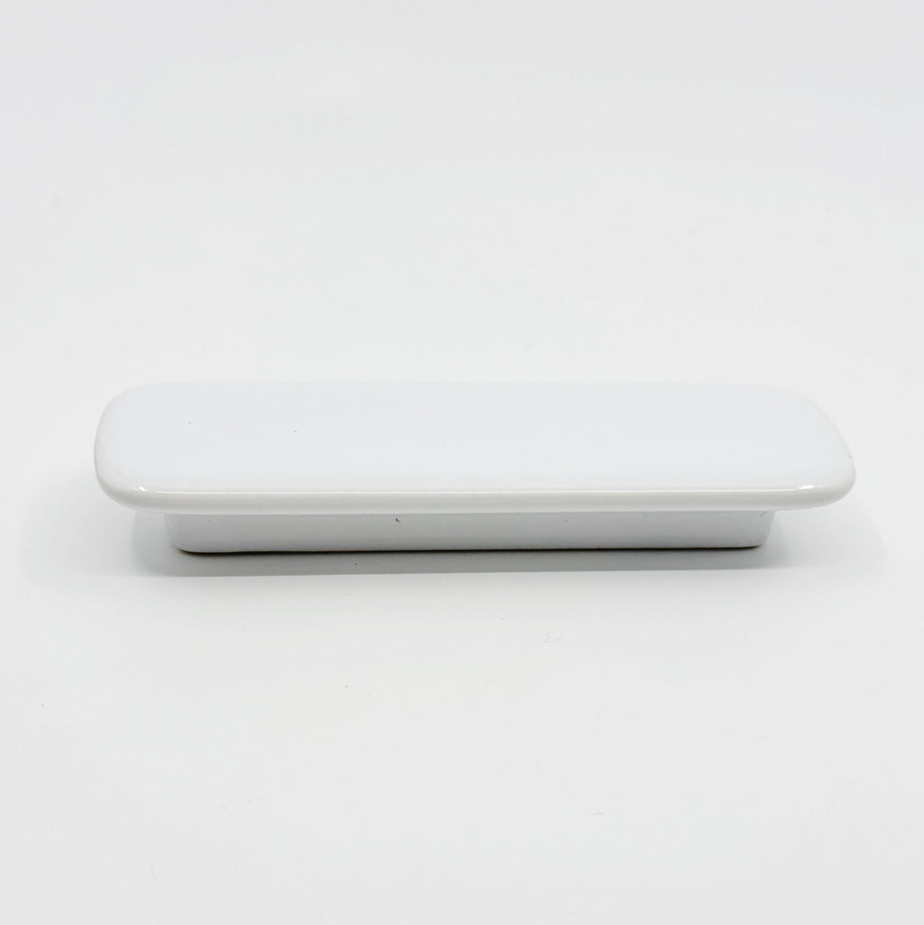 Glossy White "Tabula" Cabinet Knob and Drawer Pull