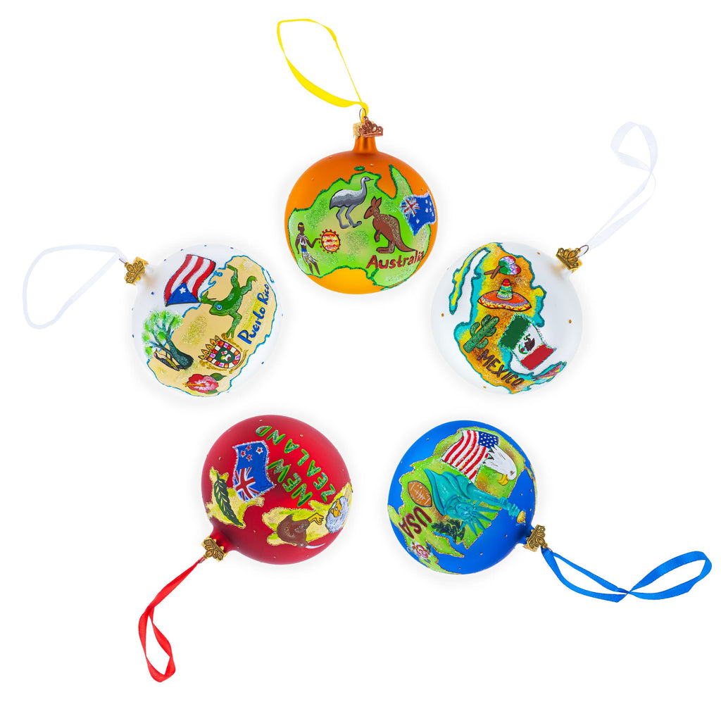 Iguazu Falls, Brazil and Argentina Glass Ball Christmas Ornament 4 Inches