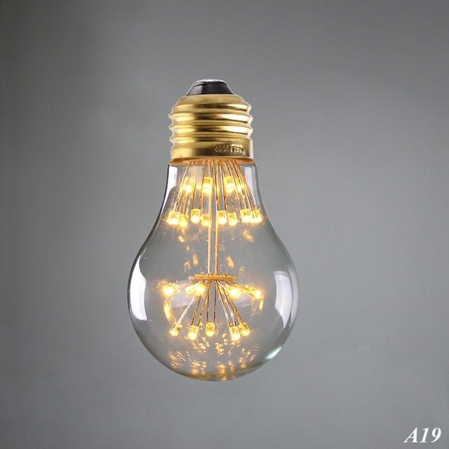 LED Edison Vintage Starry Sky Lamps Firework Non Dimmable Bulbs For Home Christmas Decoration Club Globe Light Bulbs For Bedroom Lamps Pendant Lighting