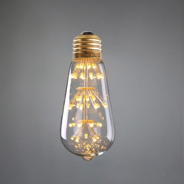 LED Edison Vintage Starry Sky Lamps Firework Non Dimmable Bulbs For Home Christmas Decoration Club Globe Light Bulbs For Bedroom Lamps Pendant Lighting