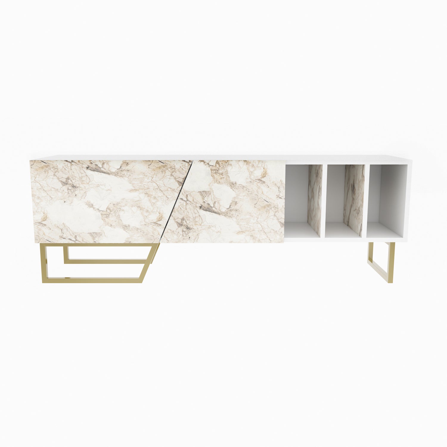 Linossa 59" Modern TV Stand Media Console fits TVs up to 65"