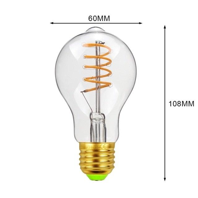 Luxury LED Edison Light Bulb Retro Lamp Industrial Decor Lamp Vintage Edison Filament Hearts Light Bulbs Equivalent Warm Yellow Lamps For Loft Coffee Bar Kitchen Home