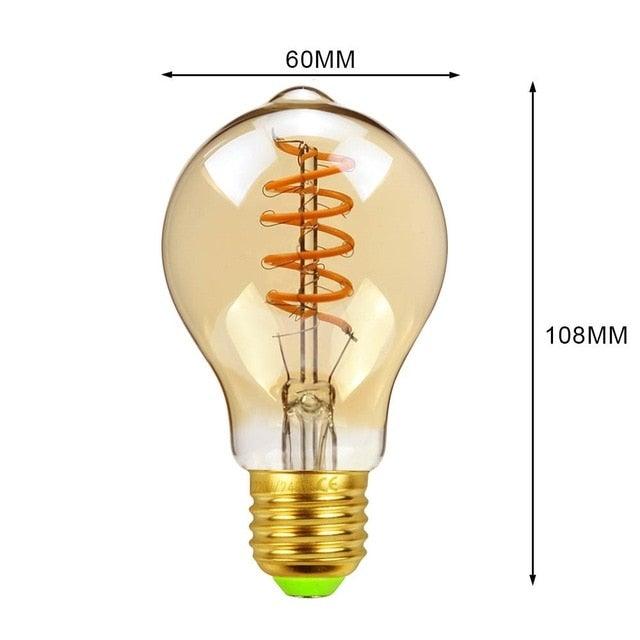 Luxury LED Edison Light Bulb Retro Lamp Industrial Decor Lamp Vintage Edison Filament Hearts Light Bulbs Equivalent Warm Yellow Lamps For Loft Coffee Bar Kitchen Home