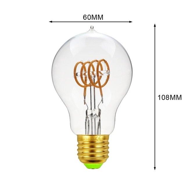 Luxury LED Edison Light Bulb Retro Lamp Industrial Decor Lamp Vintage Edison Filament Hearts Light Bulbs Equivalent Warm Yellow Lamps For Loft Coffee Bar Kitchen Home
