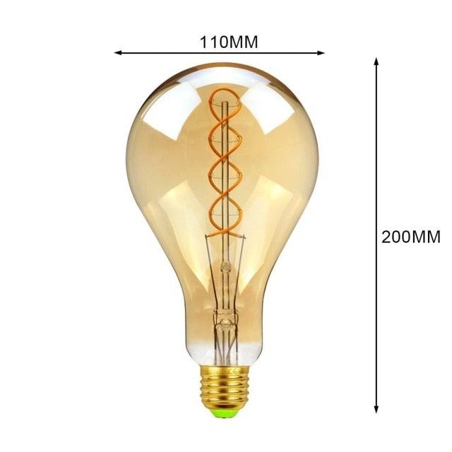 Luxury LED Edison Light Bulb Retro Lamp Industrial Decor Lamp Vintage Edison Filament Hearts Light Bulbs Equivalent Warm Yellow Lamps For Loft Coffee Bar Kitchen Home