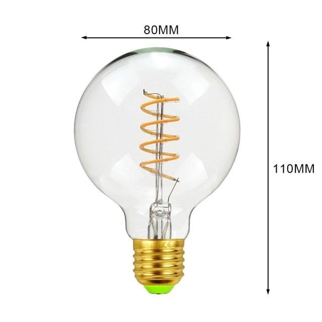 Luxury LED Edison Light Bulb Retro Lamp Industrial Decor Lamp Vintage Edison Filament Hearts Light Bulbs Equivalent Warm Yellow Lamps For Loft Coffee Bar Kitchen Home