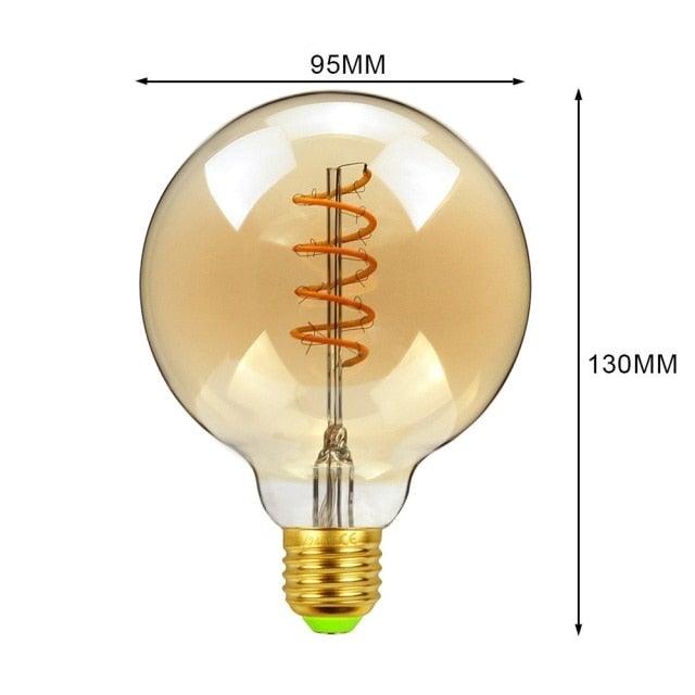 Luxury LED Edison Light Bulb Retro Lamp Industrial Decor Lamp Vintage Edison Filament Hearts Light Bulbs Equivalent Warm Yellow Lamps For Loft Coffee Bar Kitchen Home