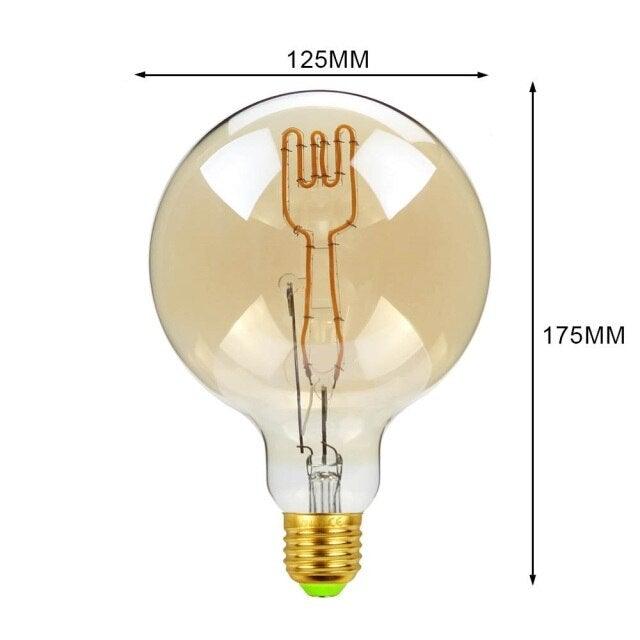 Luxury New LED Edison Bulb Retro Lamp Warm White Creative Letters Vintage Lamp Light Bulb Dimmable Antique Filament Round Decorative Light Bulbs Letters Design