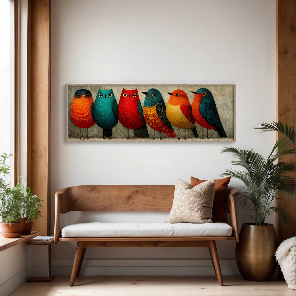 A Colorful Gathering on the Wire