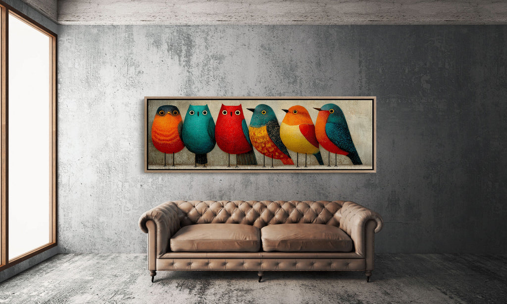 A Colorful Gathering on the Wire