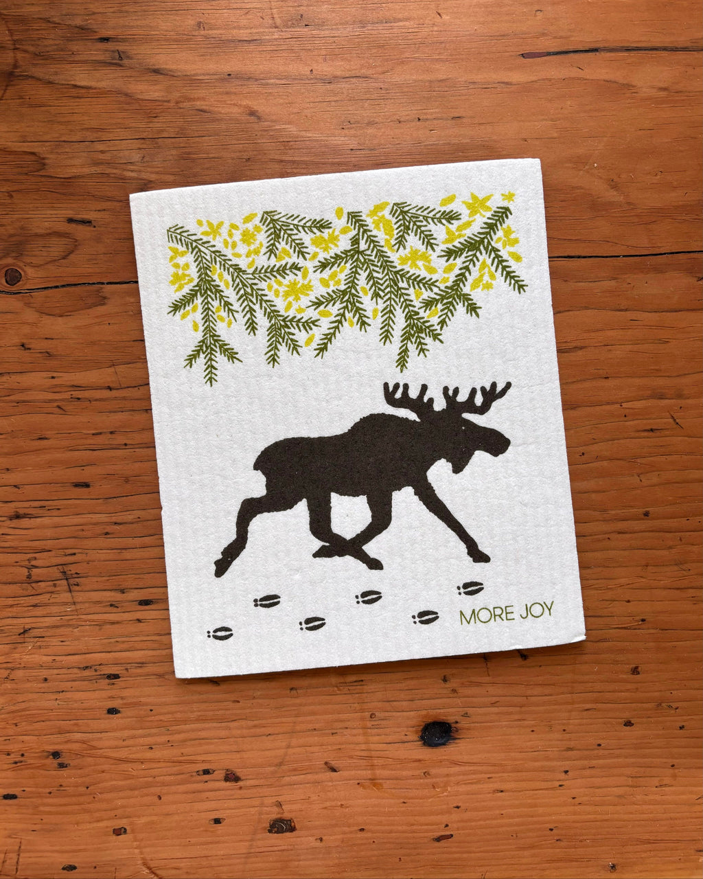 Moose Swedish Dishcloth |  Brown / Green