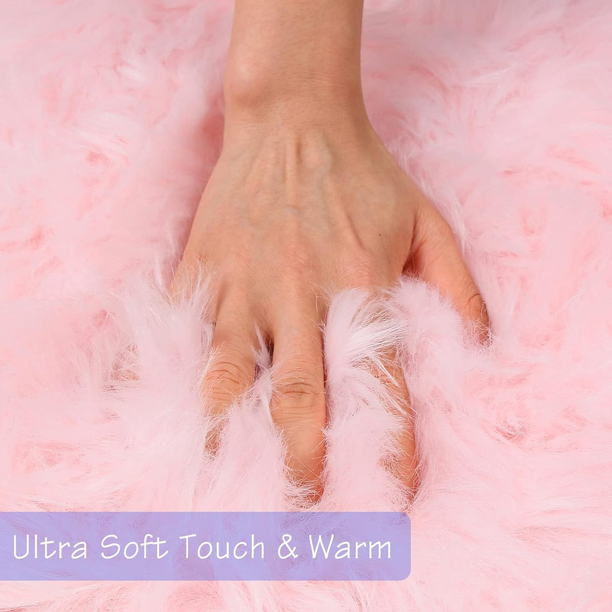 Thicken Faux Fur Rugs Plush Carpet area rug options of 4 colors 3 sizes