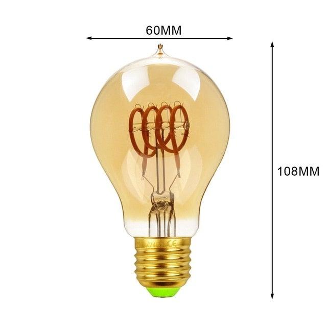Luxury LED Edison Light Bulb Retro Lamp Industrial Decor Lamp Vintage Edison Filament Hearts Light Bulbs Equivalent Warm Yellow Lamps For Loft Coffee Bar Kitchen Home