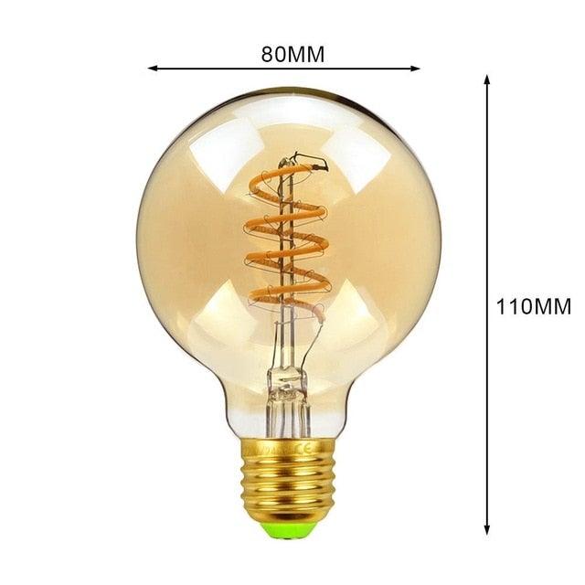 Luxury LED Edison Light Bulb Retro Lamp Industrial Decor Lamp Vintage Edison Filament Hearts Light Bulbs Equivalent Warm Yellow Lamps For Loft Coffee Bar Kitchen Home