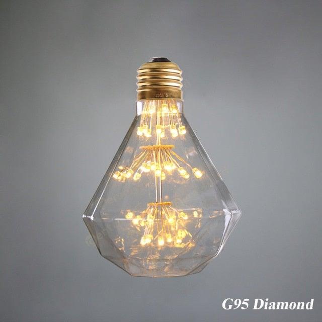 LED Edison Vintage Starry Sky Lamps Firework Non Dimmable Bulbs For Home Christmas Decoration Club Globe Light Bulbs For Bedroom Lamps Pendant Lighting
