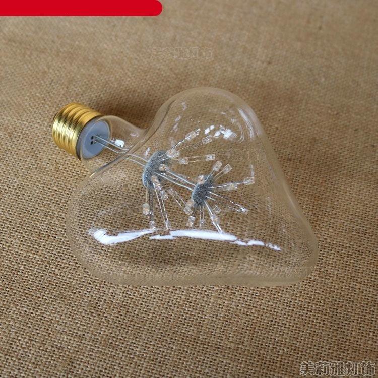 Star Heart Shape LED Edison Lamp Light Vintage Light Bulb Lamp Edison Decoratives Star Shape Vintage Nostalgic LED Edison Light Bulb Dimmable Warm Light