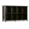 Amherst 57 Inch Wide Solid Wood 8 Cube Storage Sofa Table